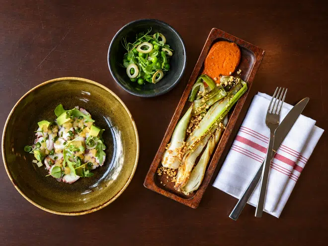 Aatxe Restaurant: Aatxe restaurant dishes in warm light 3