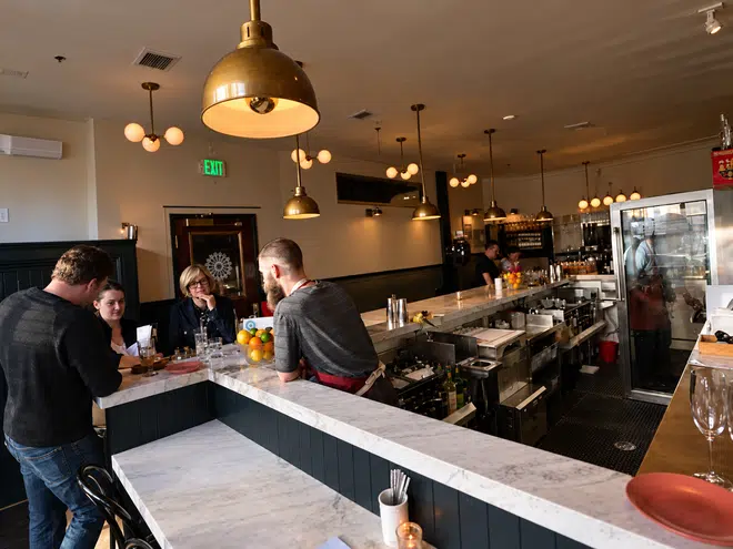 Aatxe Restaurant: Aatxe's warm marble bar 5