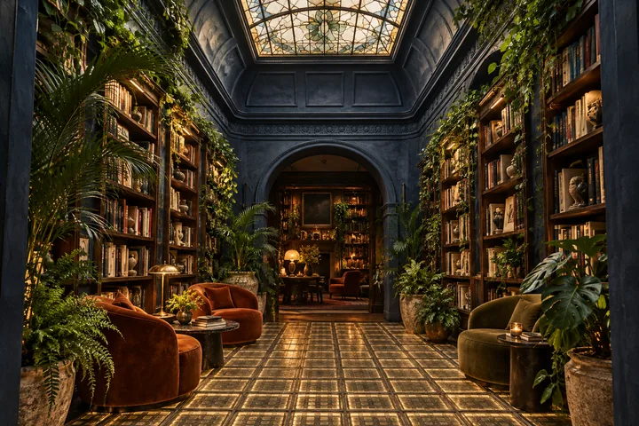 Ace Hotel: CDMX, skylit library and reading lounge