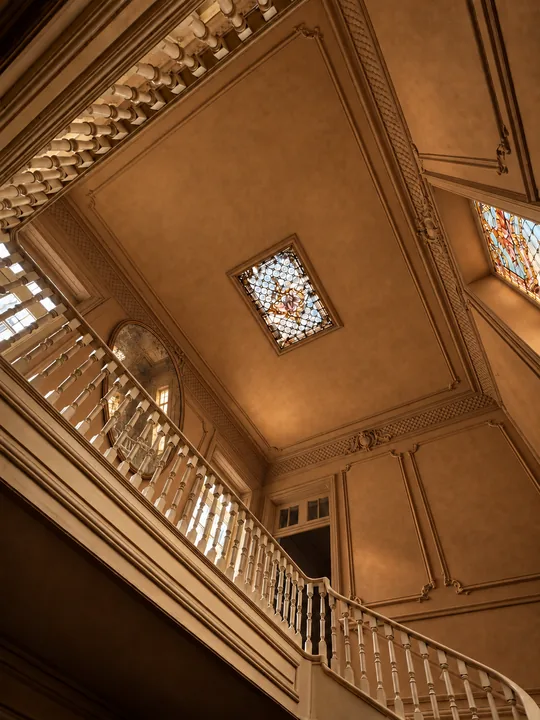 Ace Hotel: CDMX, stairwell and antique oval mirror